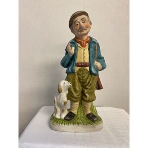 Vintage Hunter And Dog Porcelain No Chips Vintage